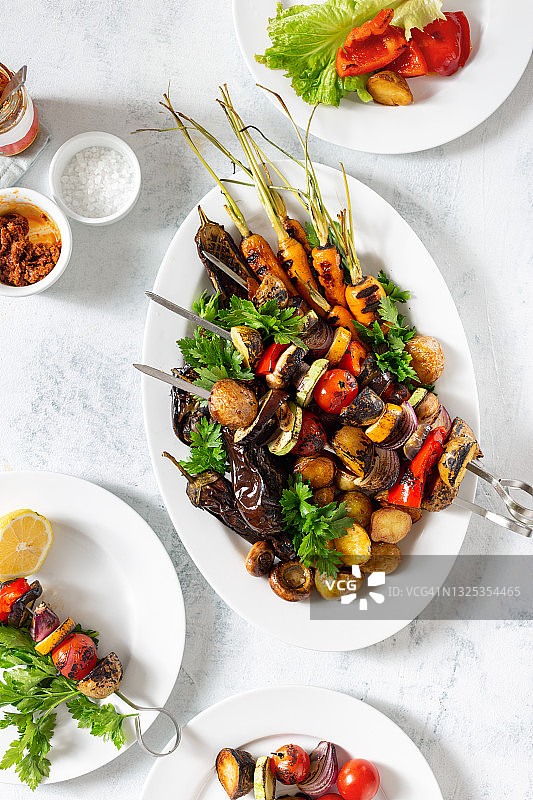 素食蔬菜烤串图片素材