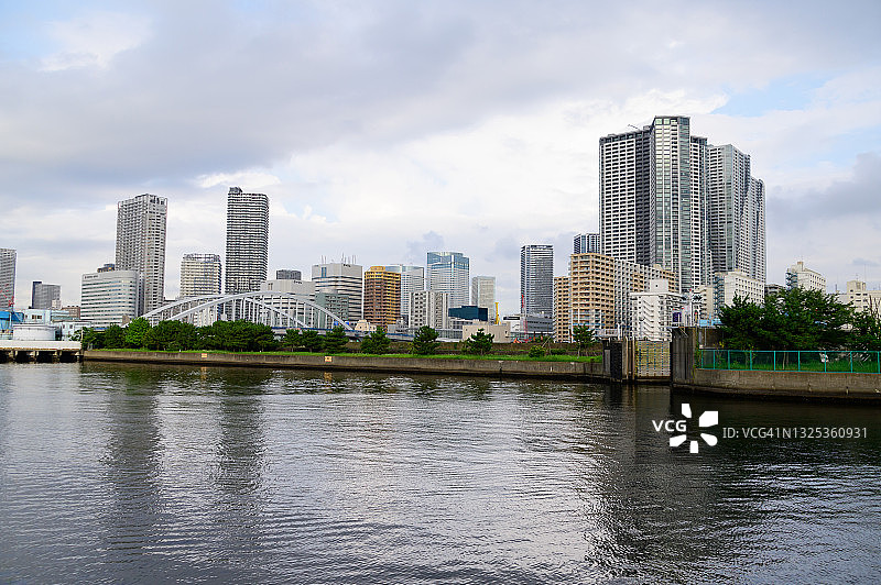 从东京滨离宫看到的晴海地区景色图片素材