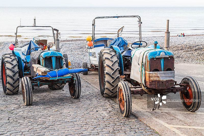 克罗默船台上的拖拉机图片素材