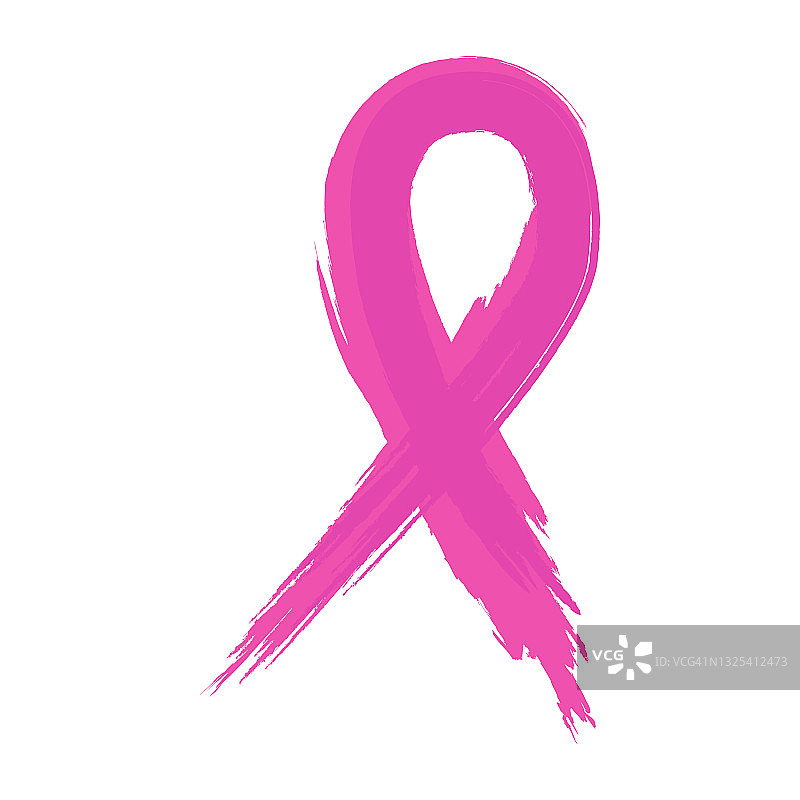 粉色乳腺癌防治公益宣传背景：丝带、排版海报、健康生活理念图片素材