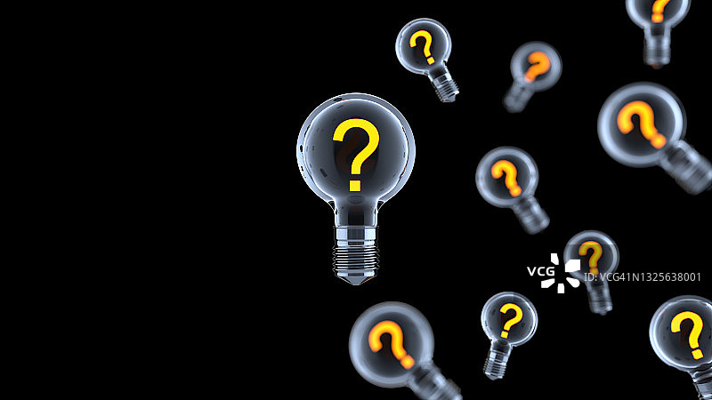 创新思维与新想法灯泡概念图片素材