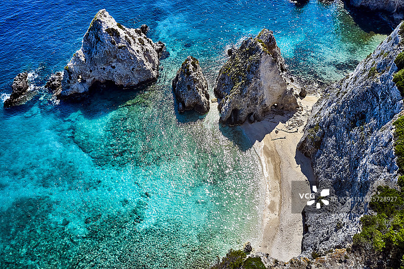 特雷米蒂群岛海岸线，亚得里亚海，意大利图片素材