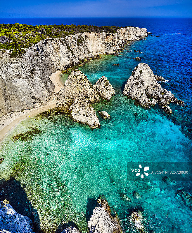 特雷米蒂群岛海岸线，亚得里亚海，意大利图片素材