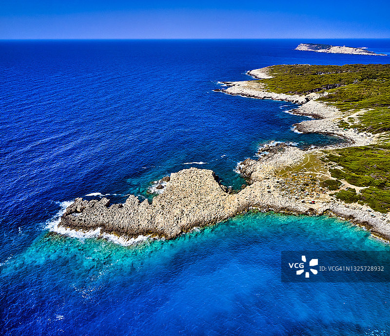 特雷米蒂群岛海岸线，亚得里亚海，意大利图片素材