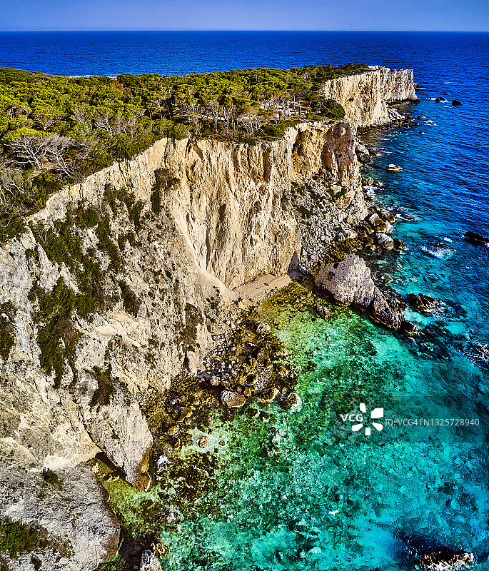 特雷米蒂群岛海岸线，亚得里亚海，意大利图片素材