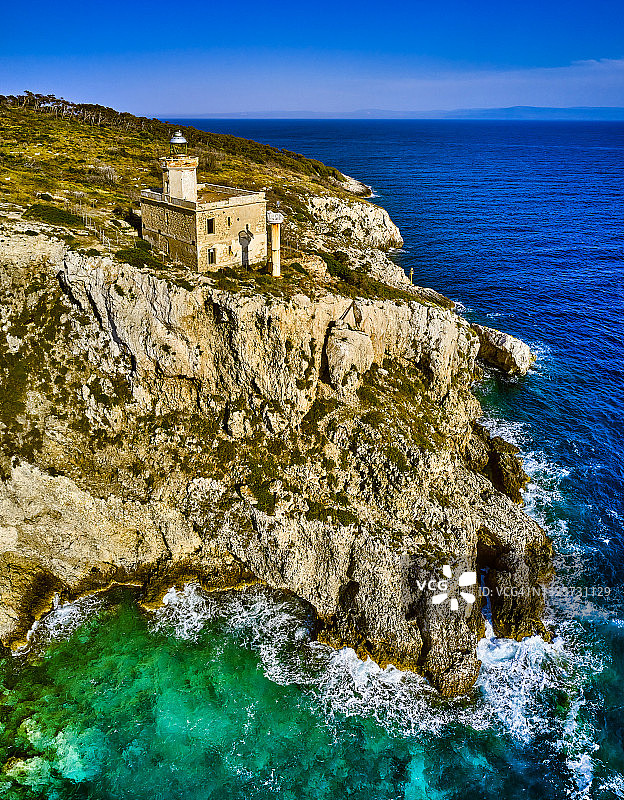 意大利特雷米蒂群岛圣多米诺灯塔图片素材