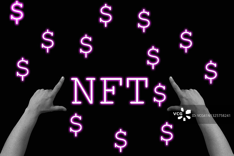 喜爱NFT和加密货币，它们能让你成为百万富翁图片素材