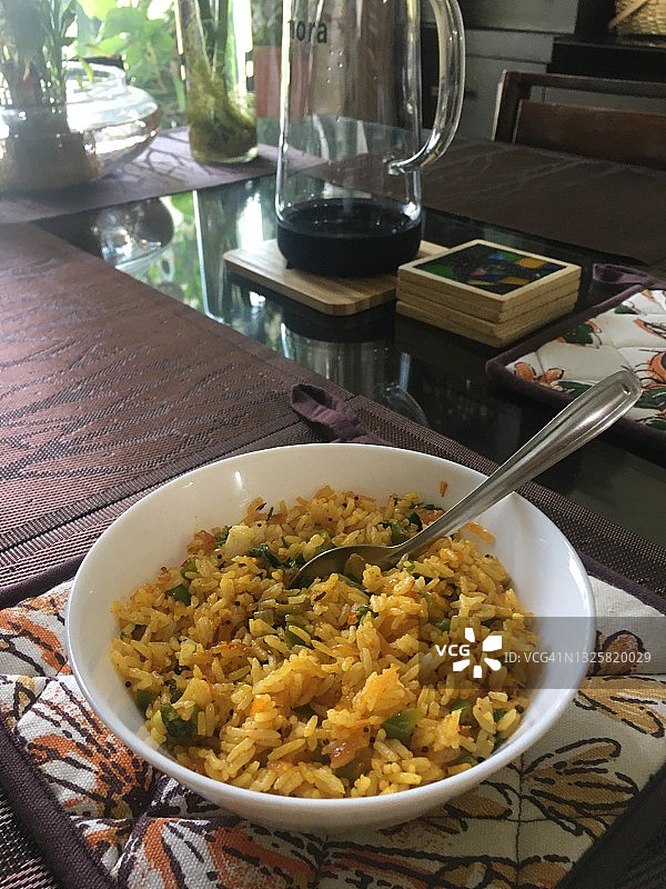 蔬菜炒饭图片素材