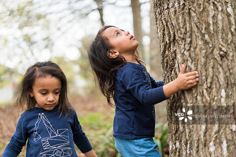儿童探索玩耍特写图片素材
