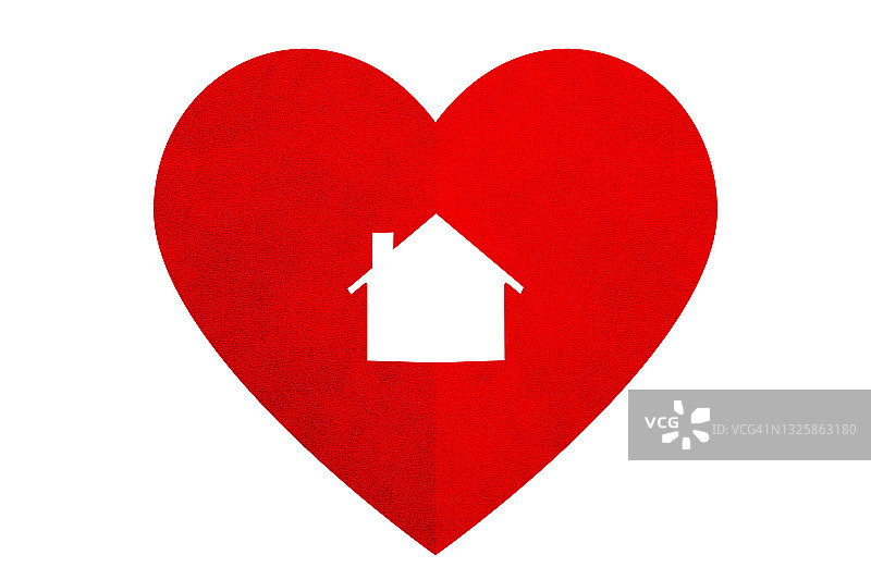 心形房屋图案图片素材