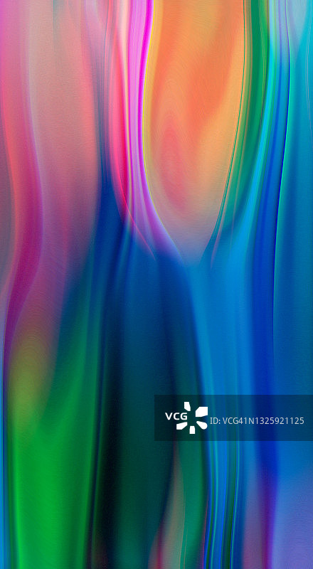 抽象动态流体多色波浪形竖版背景图片素材