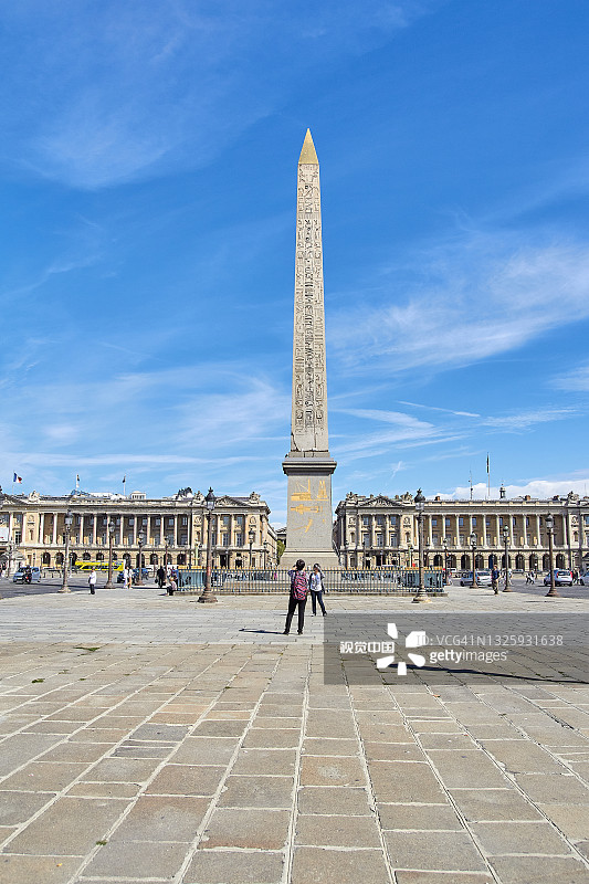法国巴黎协和广场的方尖碑纪念碑图片素材