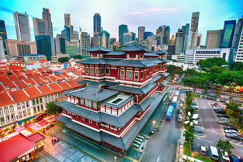 新加坡，佛牙寺龙华院图片素材