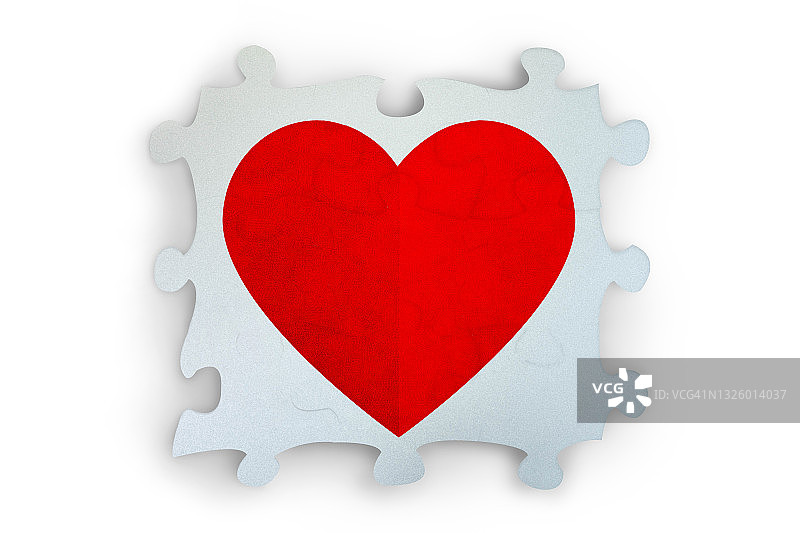 心形拼图图片素材