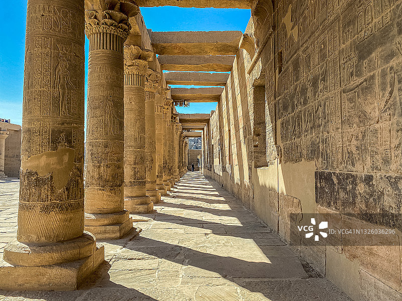 菲莱神庙的柱子图片素材