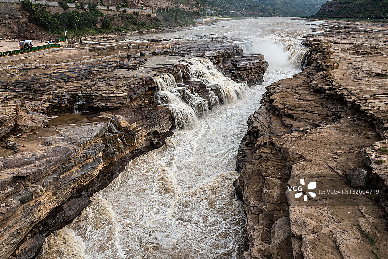 中国的黄河壶口瀑布图片素材
