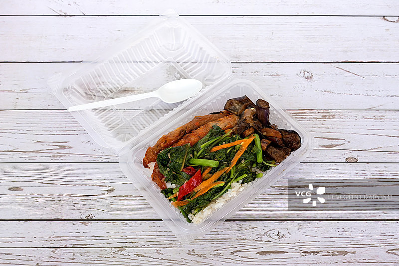 塑料包装中的食物图片素材