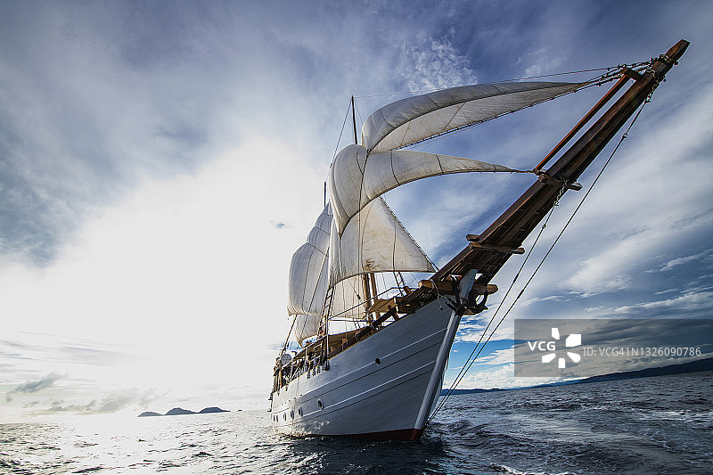 拉贾安帕特群岛帆船广角图像图片素材