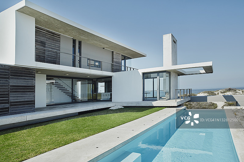 现代住宅建筑外墙图片素材