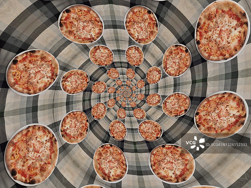 无尽的披萨螺旋图片素材