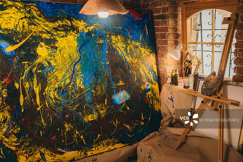 工作室里的艺术品照片图片素材