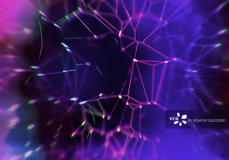 抽象数字紫色模糊未来背景合成网络粒子图片素材