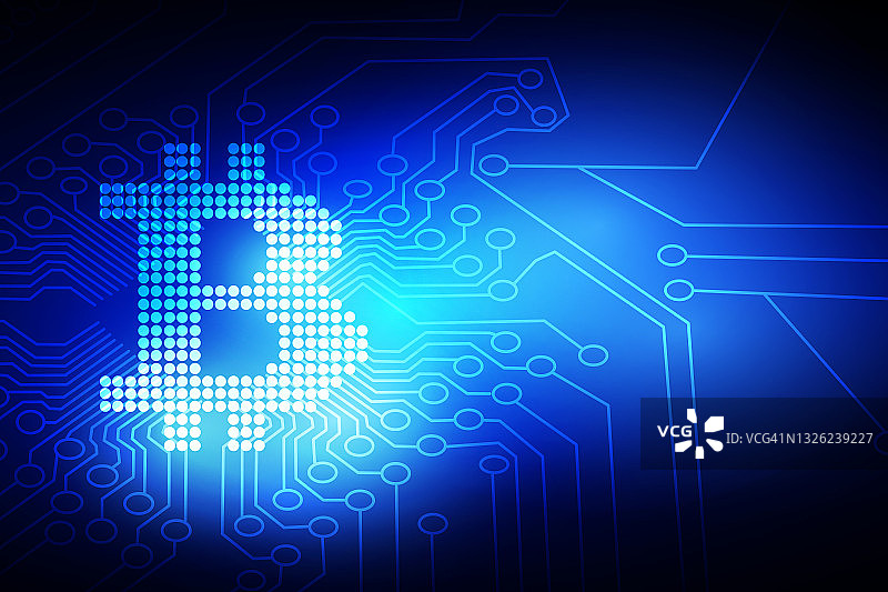 加密货币比特币数字抽象背景图片素材