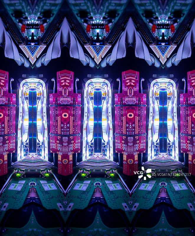 加密货币图案机器概念图片素材