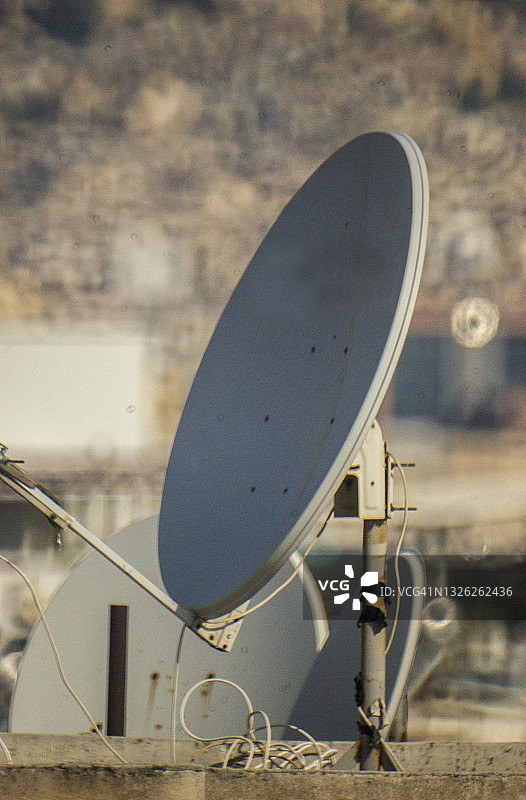 屋顶卫星电视天线图片素材