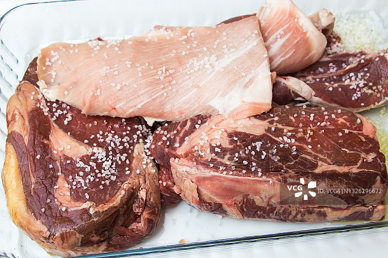 牛肉红肉牛排特写图片素材