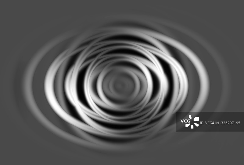 灰色背景上移动液体表面上的椭圆同心圆全图图片素材