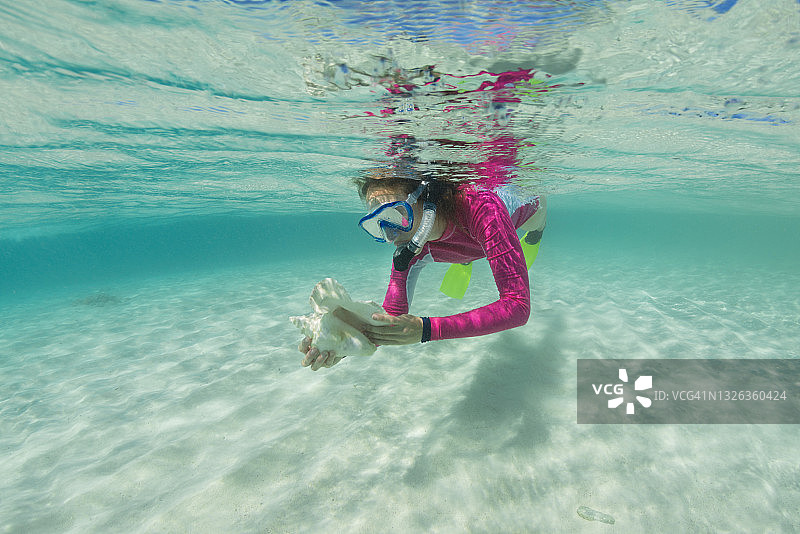 在加勒比海浮潜图片素材