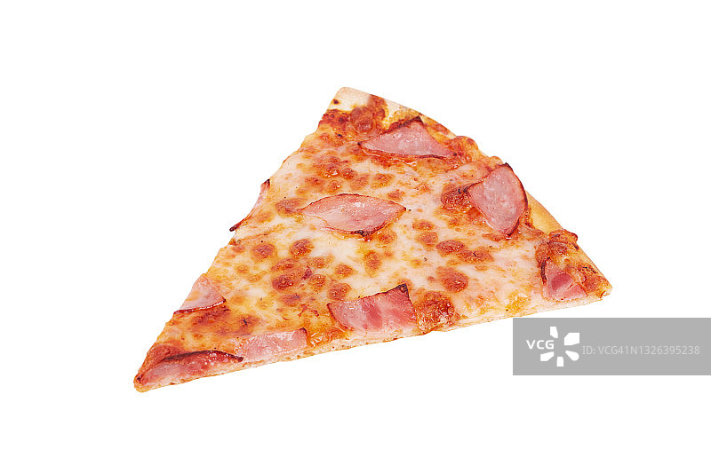 白色背景上的披萨切片图片素材