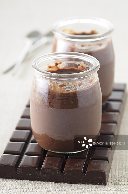 巧克力布丁罐图片素材