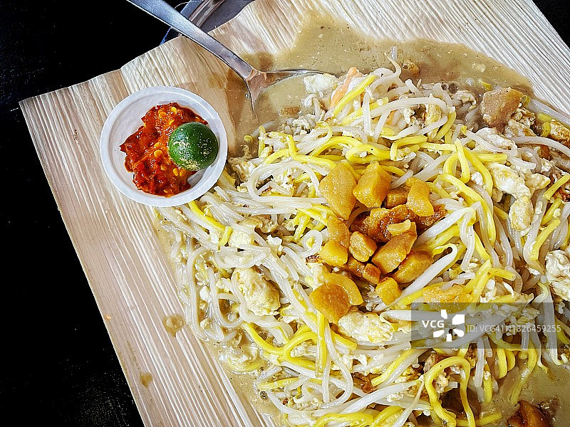 新加坡炒福建虾面图片素材