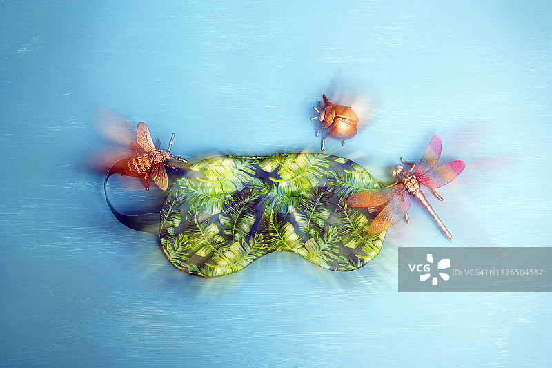 热带风睡眠眼罩图片素材