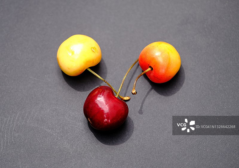 彩色樱桃特写图片素材