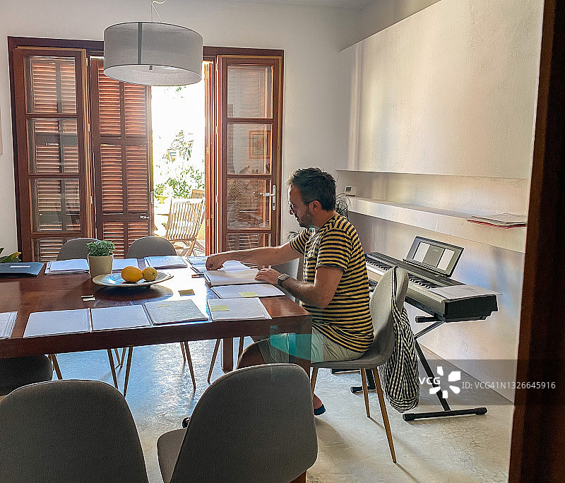 居家办公设置图片素材