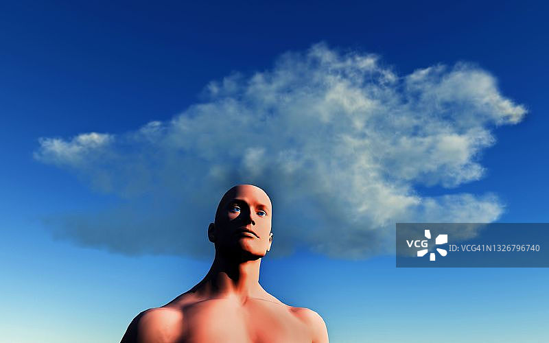 男人在云端图片素材
