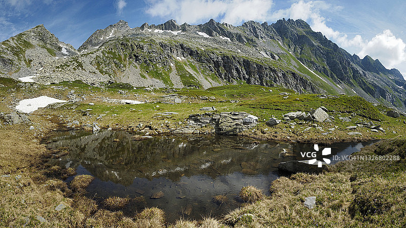 博斯科古林附近罗瓦纳山谷的小型高山湖泊图片素材