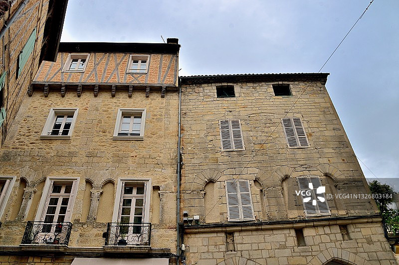 菲雅克，塞吉耶街上的文艺复兴风格建筑图片素材