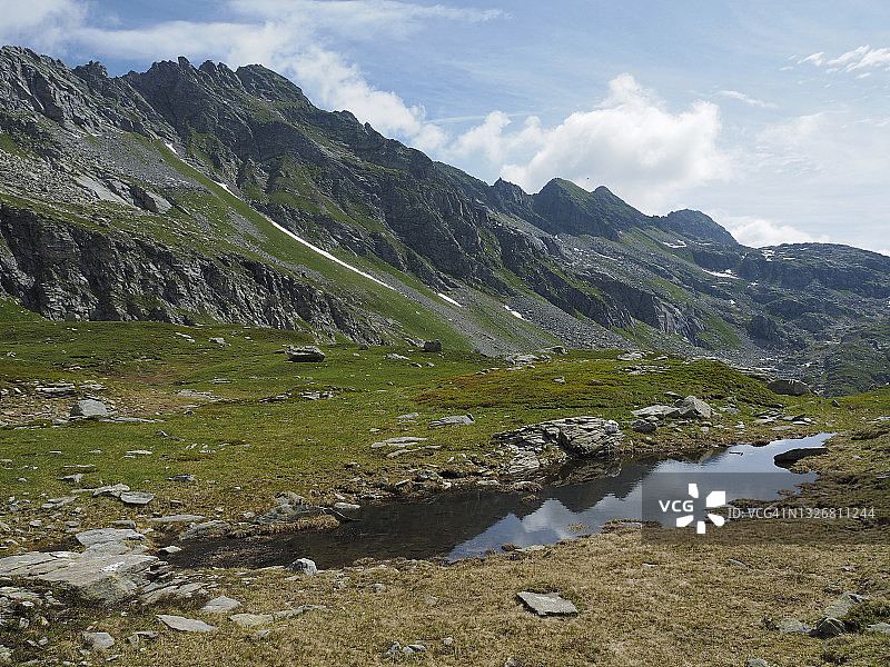 博斯科古林附近罗瓦纳山谷的小型高山湖泊图片素材