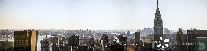 美国纽约市克莱斯勒大厦全景图片素材