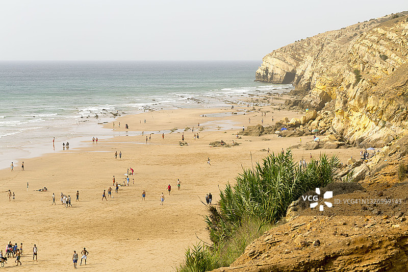 艾西拉天堂海滩，摩洛哥北部图片素材