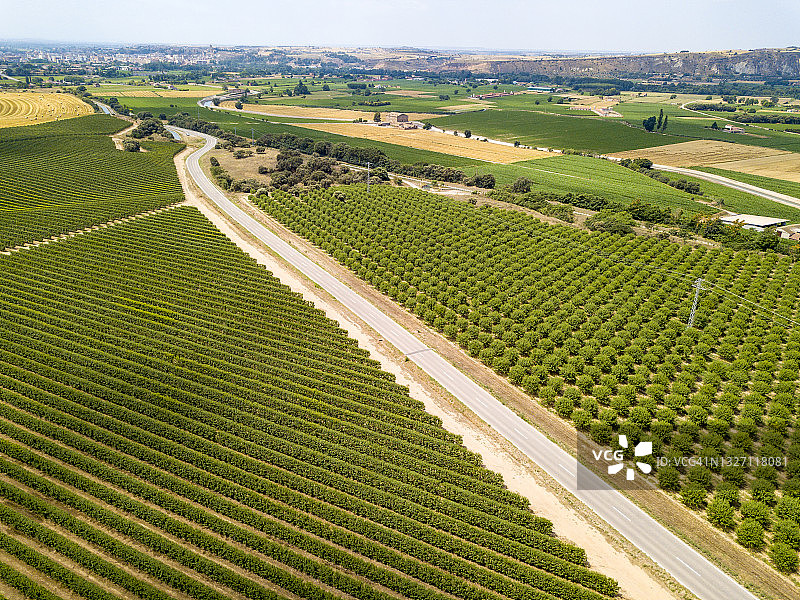 乡村景观公路图片素材