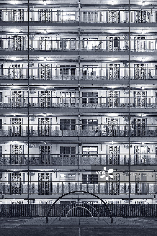 香港公共屋邨外观图片素材