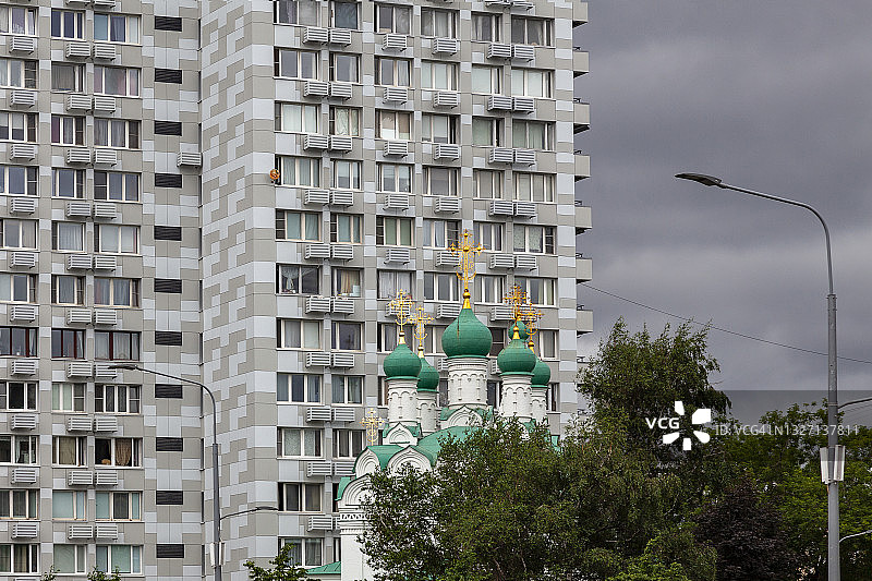 莫斯科波瓦尔斯卡亚街圣西蒙柱教堂图片素材