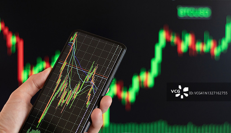 检查股市数据图片素材