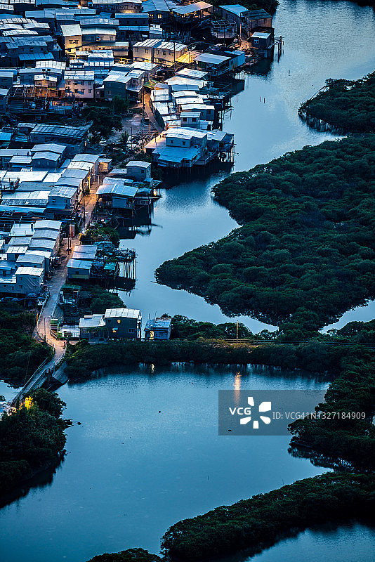 中国香港大屿山大澳渔村图片素材
