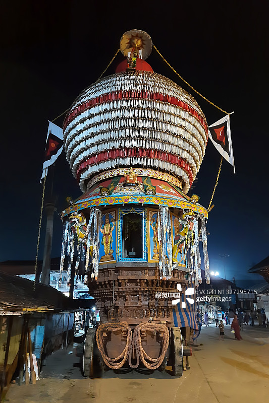 乌杜皮的室利奎师那庙印度教寺庙图片素材